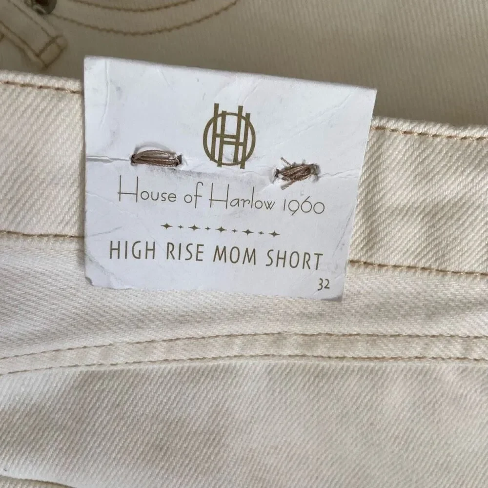 House of Harlow 1960 High Rise Mom Jeans Shorts 32